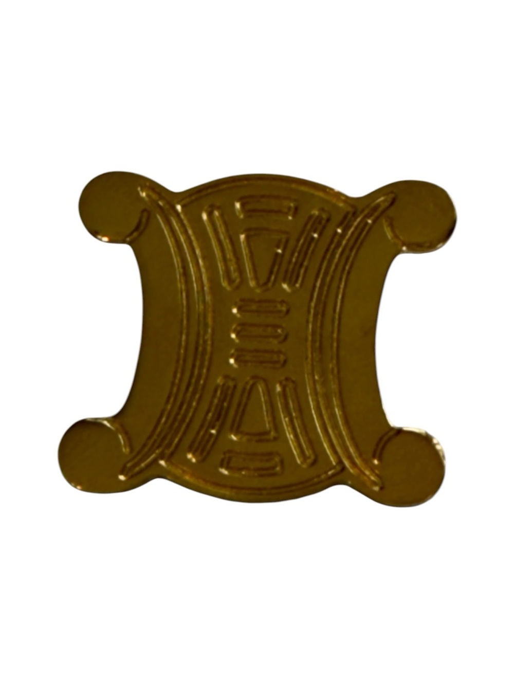 Vintage Celine Paris Gold Tone Triomphe Brooch Pin - Picture 1 of 2